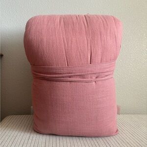 NWT Full/Queen Heavyweight Linen Blend Comforter & Sham Set Rose - Casaluna